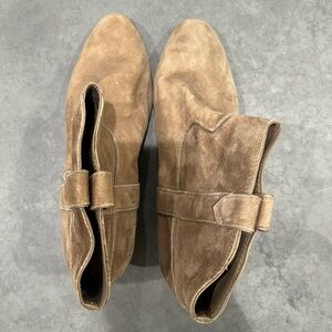 Vince Camuto Tan Ankle Booties with Buckle Strap